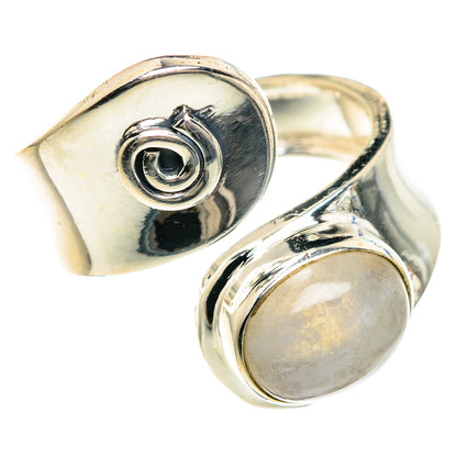 Rainbow Moonstone Rings handcrafted by Ana Silver Co - RING92272