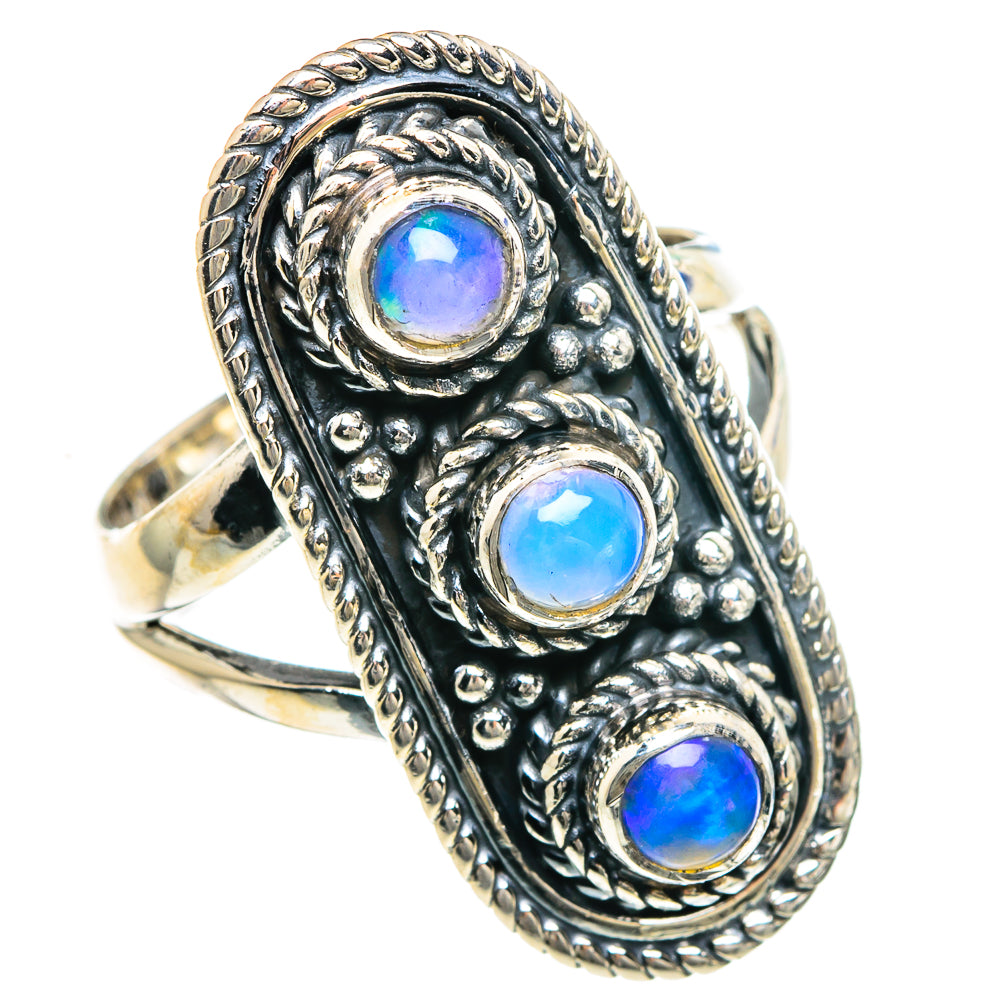 Ethiopian Opal Rings handcrafted by Ana Silver Co - RING92274 - Photo 2