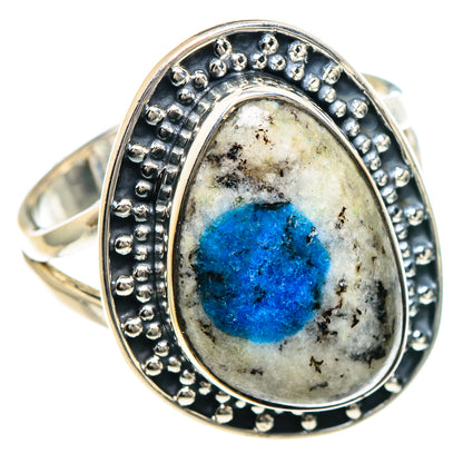 K2 Blue Azurite Rings handcrafted by Ana Silver Co - RING92279