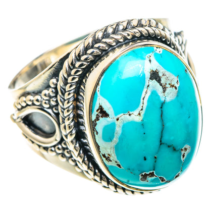 Tibetan Turquoise Rings handcrafted by Ana Silver Co - RING92284