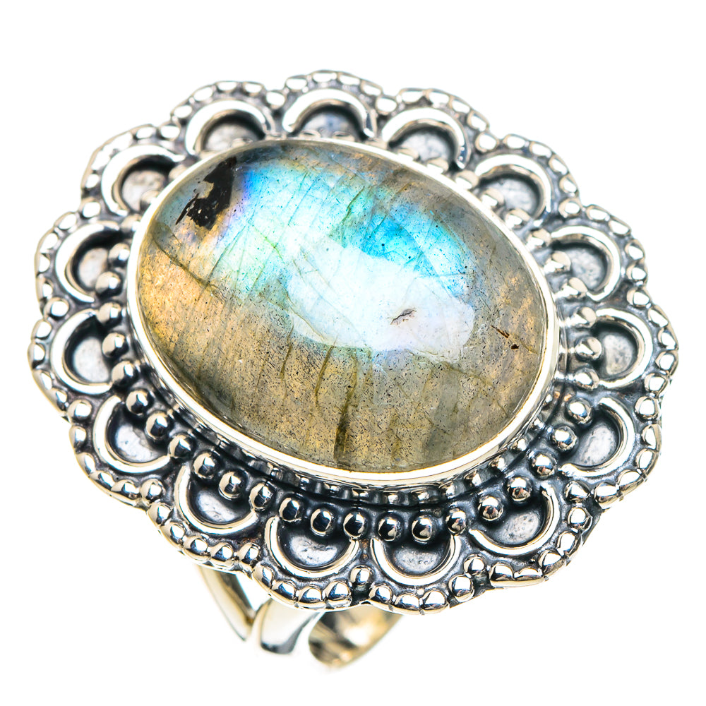 Labradorite Rings handcrafted by Ana Silver Co - RING92296 - Photo 2