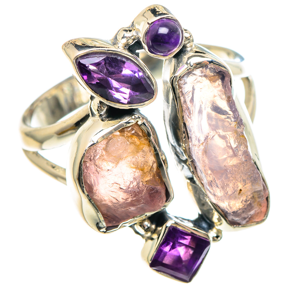 Rose Quartz Rings handcrafted by Ana Silver Co - RING92301