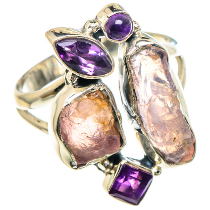 Rose Quartz Rings handcrafted by Ana Silver Co - RING92301