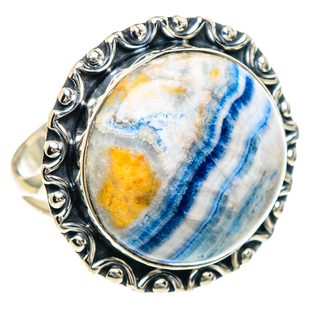 Blue Scheelite Rings handcrafted by Ana Silver Co - RING92322