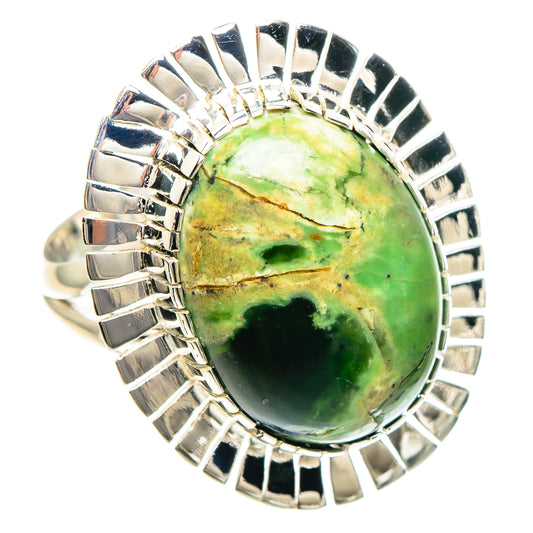 Australian Green Opal Rings handcrafted by Ana Silver Co - RING92334