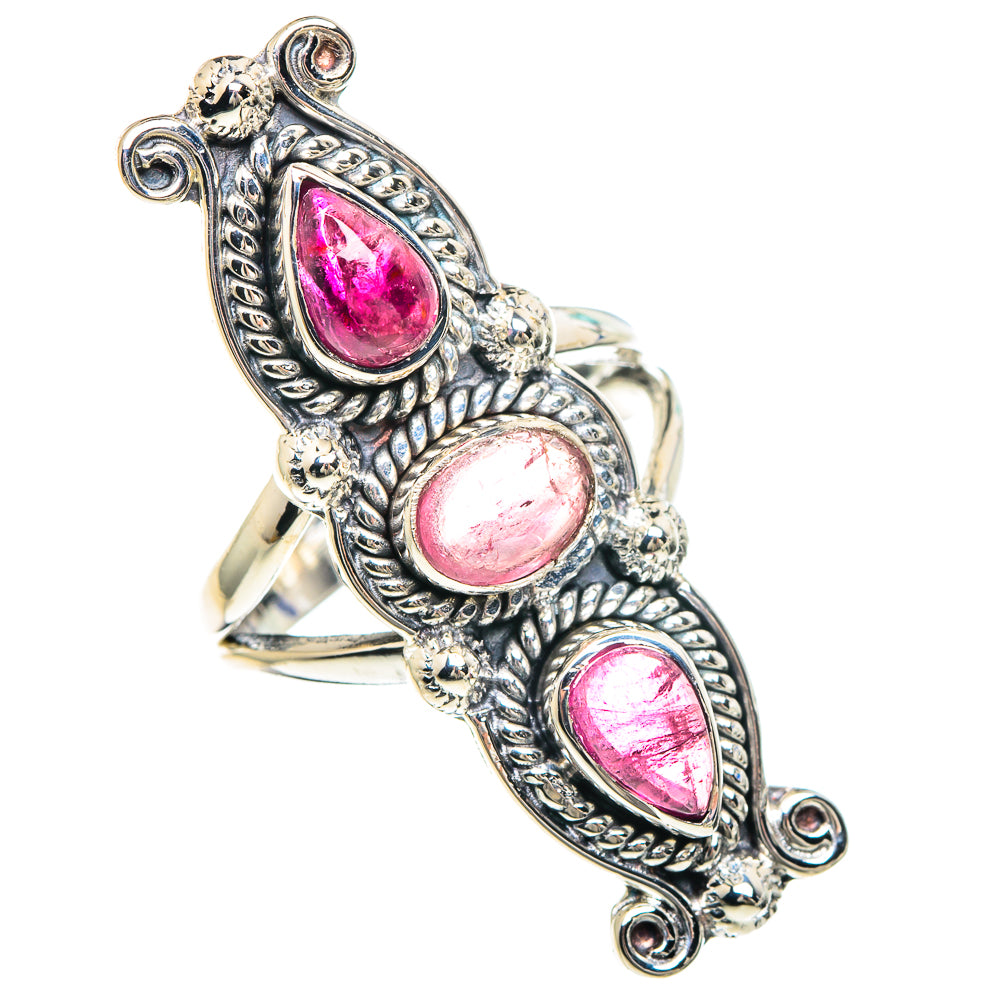 Pink Tourmaline Rings handcrafted by Ana Silver Co - RING92343