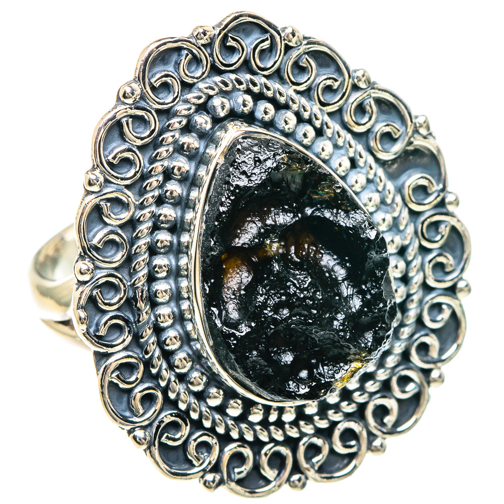 Tektite Rings handcrafted by Ana Silver Co - RING92348 - Photo 2