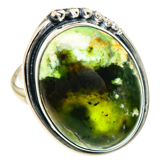 Australian Green Opal Rings handcrafted by Ana Silver Co - RING92364
