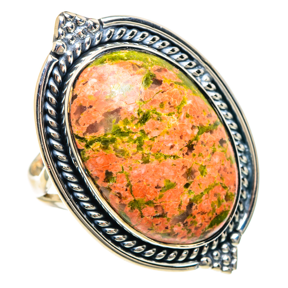 Unakite Rings handcrafted by Ana Silver Co - RING92365 - Photo 2