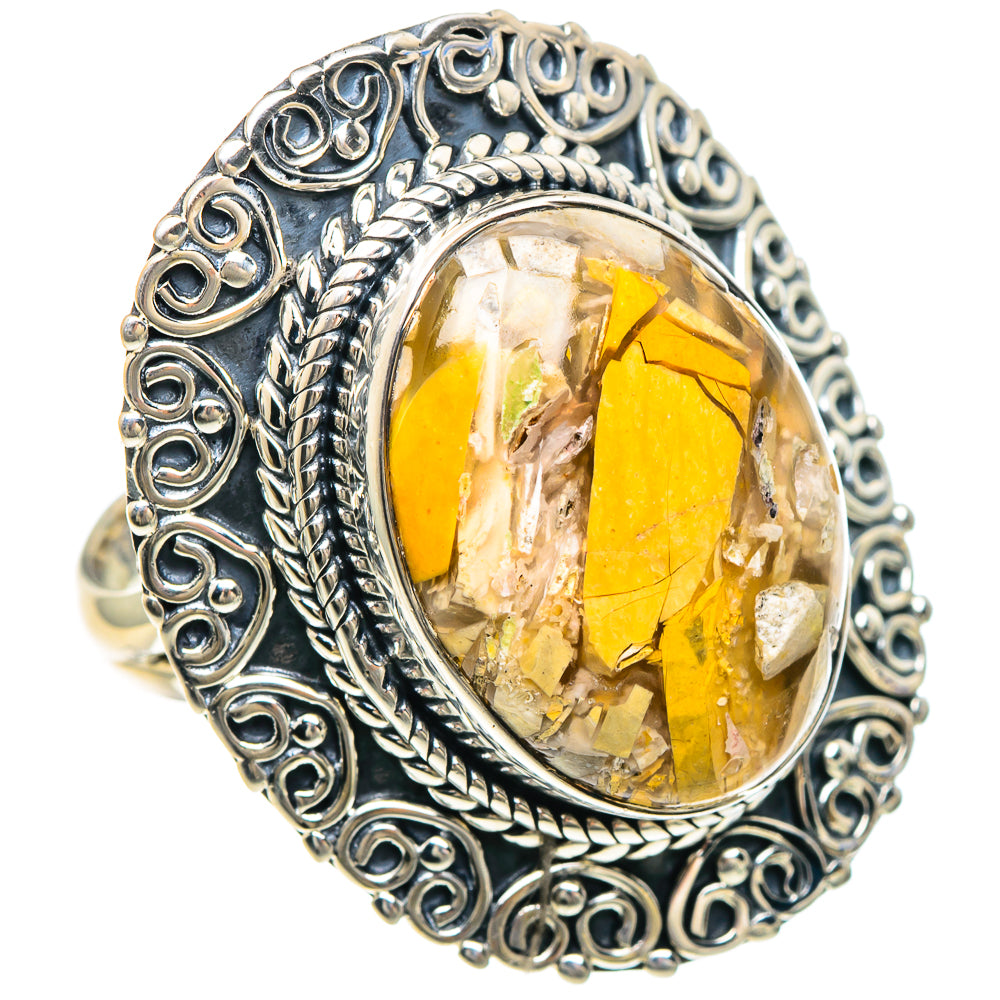 Brecciated Mookaite Rings handcrafted by Ana Silver Co - RING92371 - Photo 2