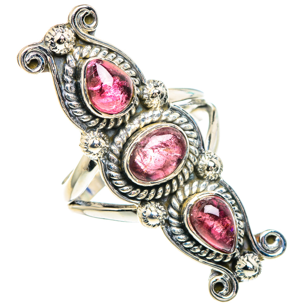 Pink Tourmaline Rings handcrafted by Ana Silver Co - RING92374
