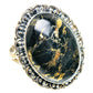 Pyrite In Black Onyx Rings handcrafted by Ana Silver Co - RING92379