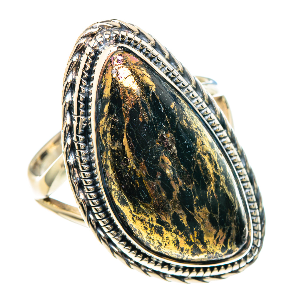 Pyrite Agate Rings handcrafted by Ana Silver Co - RING92408 - Photo 2