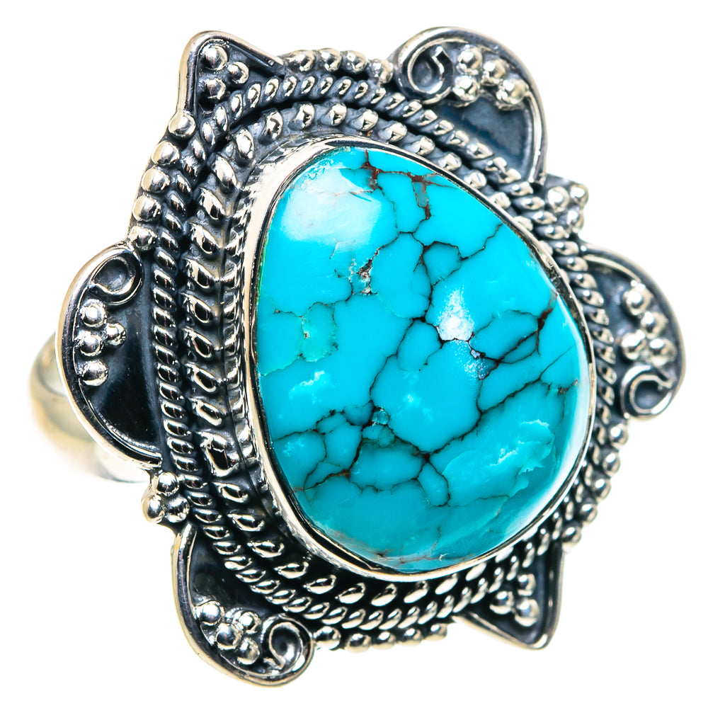 Tibetan Turquoise Rings handcrafted by Ana Silver Co - RING92424