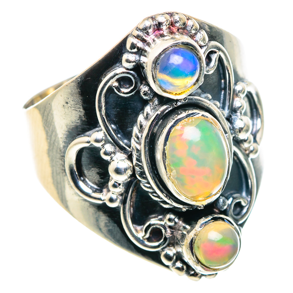Ethiopian Opal Rings handcrafted by Ana Silver Co - RING92446