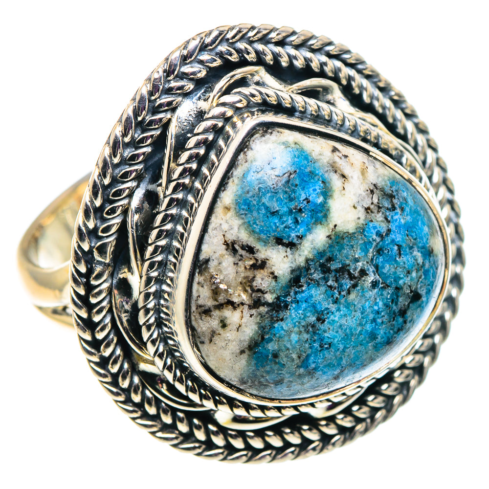 K2 Blue Azurite Rings handcrafted by Ana Silver Co - RING92473