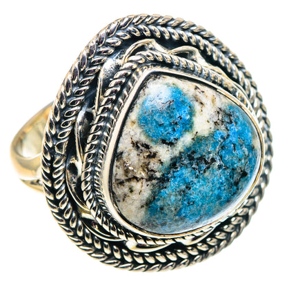 K2 Blue Azurite Rings handcrafted by Ana Silver Co - RING92473