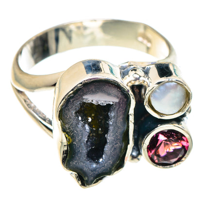 Coconut Geode Druzy Rings handcrafted by Ana Silver Co - RING92515