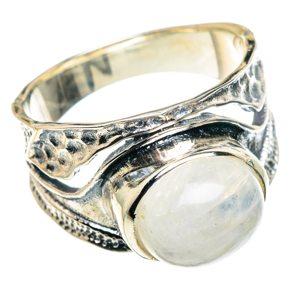 Rainbow Moonstone Rings handcrafted by Ana Silver Co - RING92516