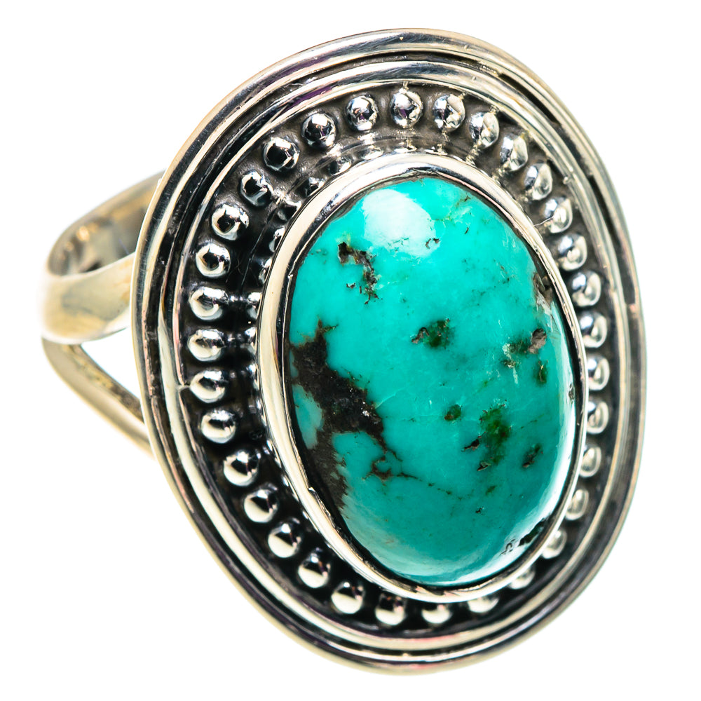 Tibetan Turquoise Rings handcrafted by Ana Silver Co - RING92523