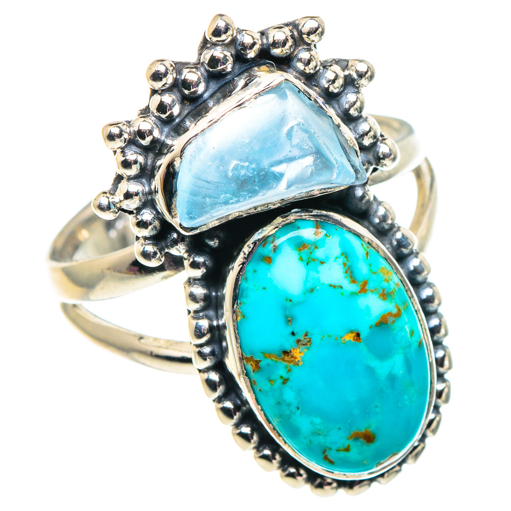 Tibetan Turquoise Rings handcrafted by Ana Silver Co - RING92534