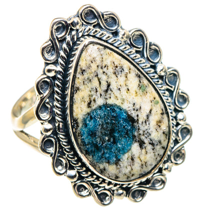K2 Blue Azurite Rings handcrafted by Ana Silver Co - RING92535