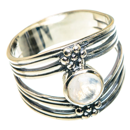 Rainbow Moonstone Rings handcrafted by Ana Silver Co - RING92544