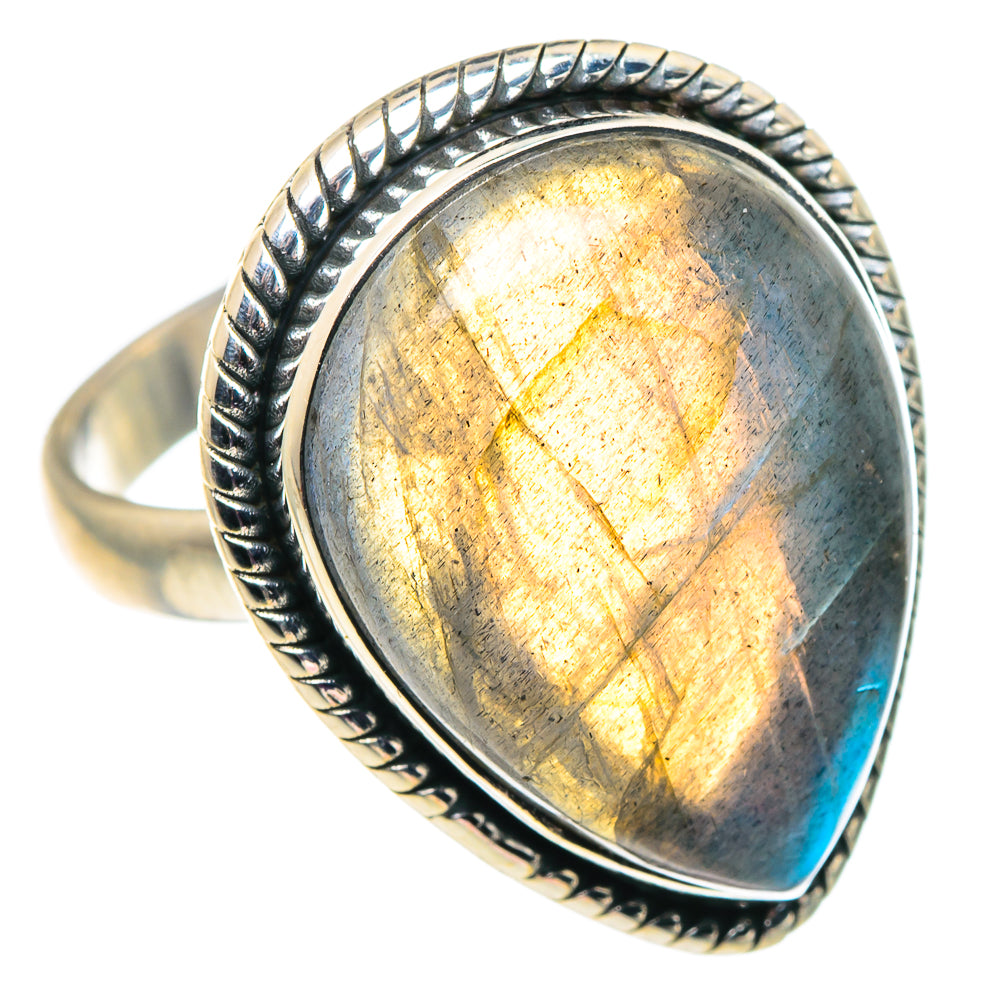 Labradorite Rings handcrafted by Ana Silver Co - RING92545