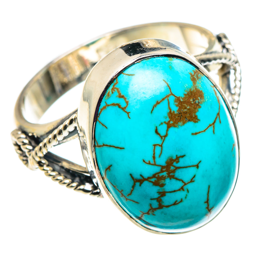 Tibetan Turquoise Rings handcrafted by Ana Silver Co - RING92546