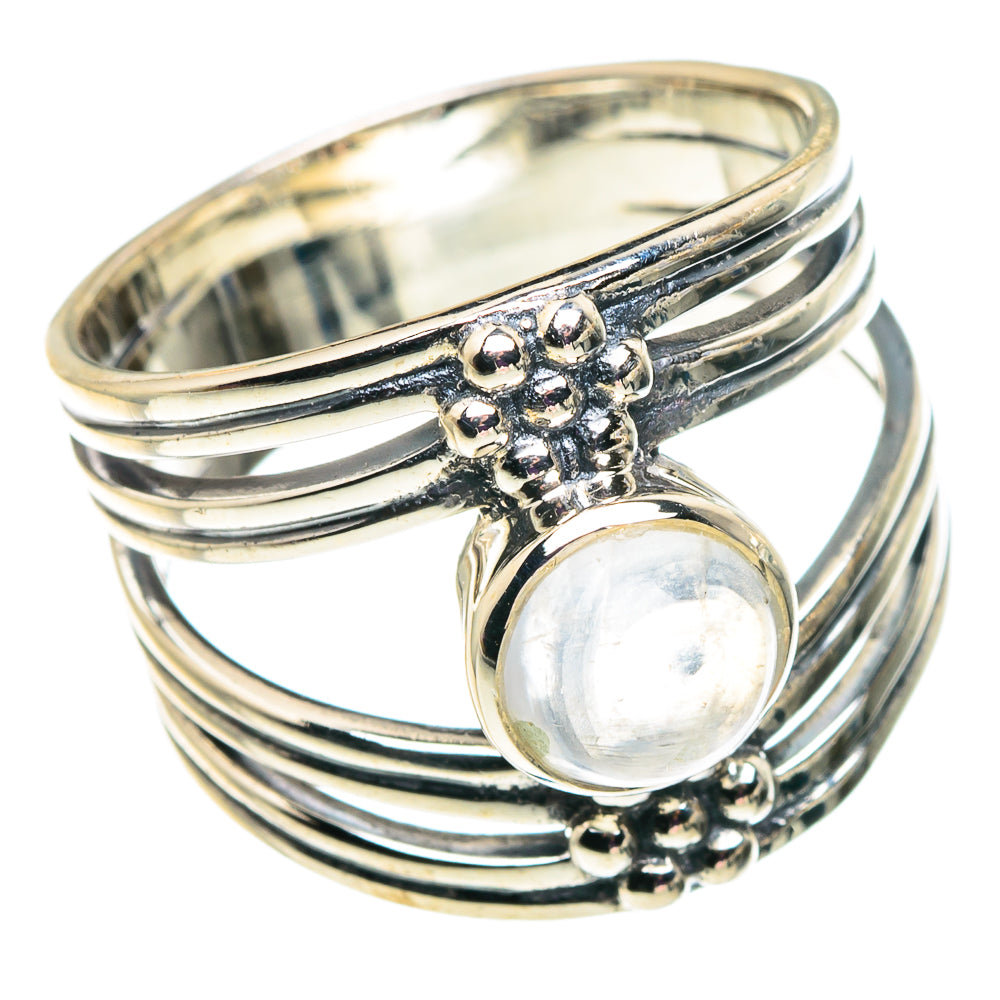 Rainbow Moonstone Rings handcrafted by Ana Silver Co - RING92554