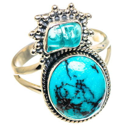 Tibetan Turquoise Rings handcrafted by Ana Silver Co - RING92556