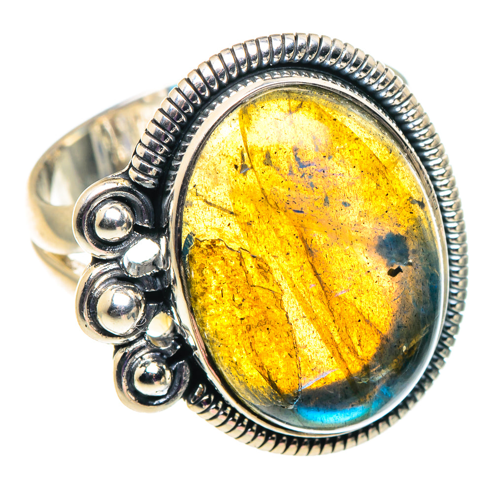 Labradorite Rings handcrafted by Ana Silver Co - RING92557