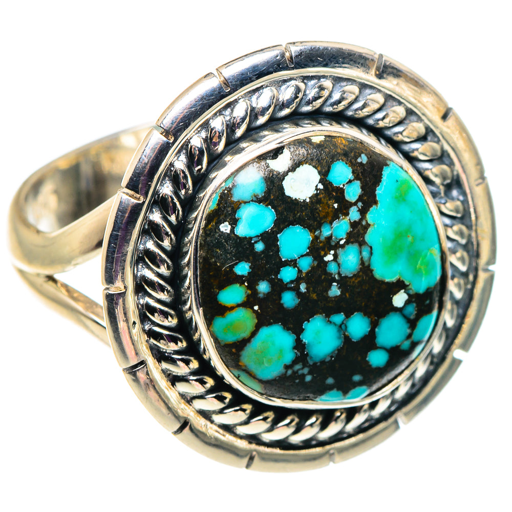 Tibetan Turquoise Rings handcrafted by Ana Silver Co - RING92571
