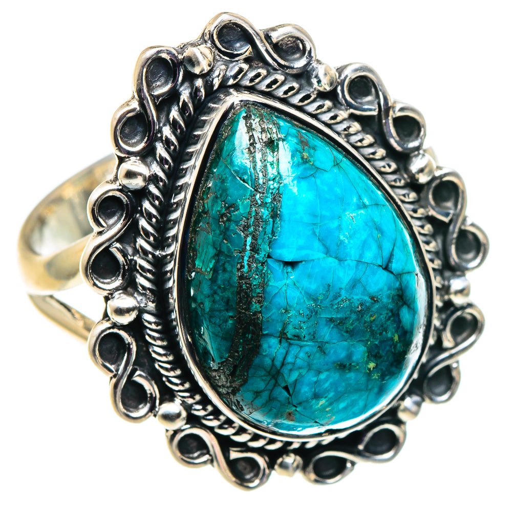Chrysocolla Rings handcrafted by Ana Silver Co - RING92572 - Photo 2