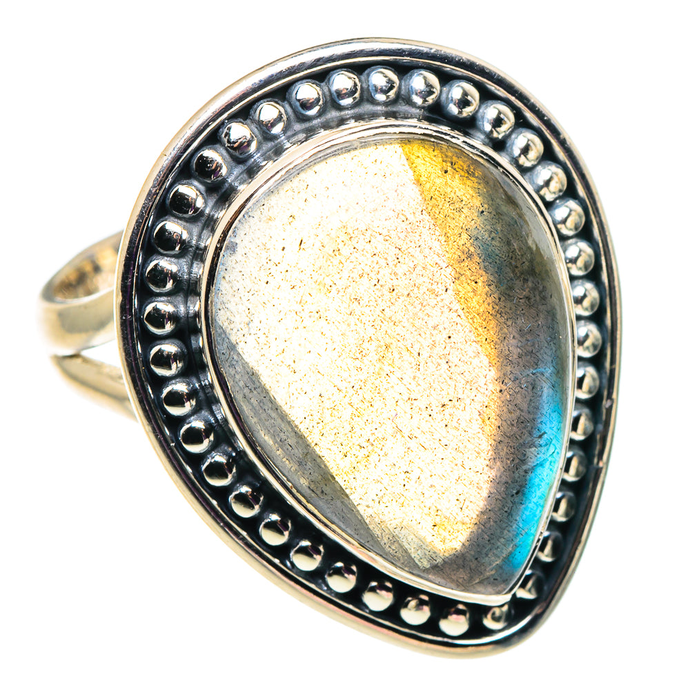 Labradorite Rings handcrafted by Ana Silver Co - RING92573