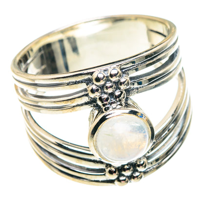 Rainbow Moonstone Rings handcrafted by Ana Silver Co - RING92575