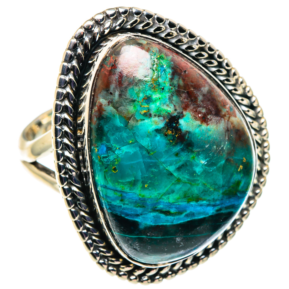 Chrysocolla Rings handcrafted by Ana Silver Co - RING92581