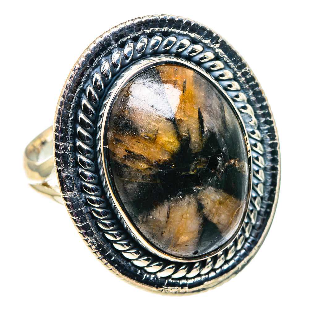 Chiastolite Rings handcrafted by Ana Silver Co - RING92601 - Photo 2