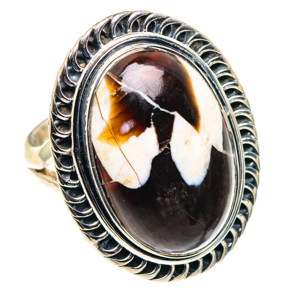 Peanut Wood Jasper Rings handcrafted by Ana Silver Co - RING92603 - Photo 2