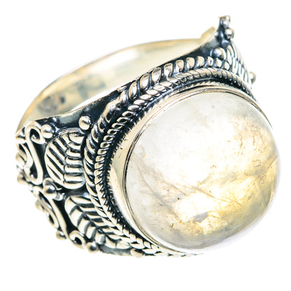 Rainbow Moonstone Rings handcrafted by Ana Silver Co - RING92617