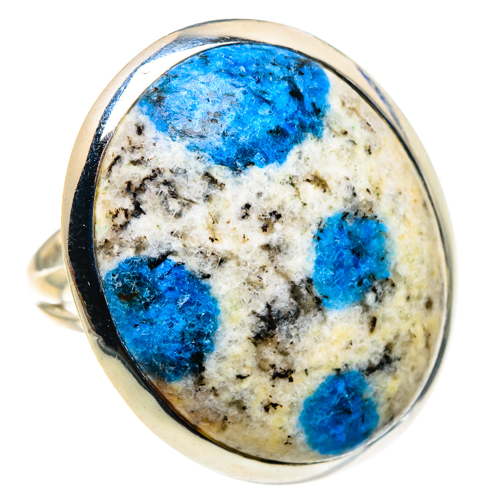 K2 Blue Azurite Rings handcrafted by Ana Silver Co - RING92622