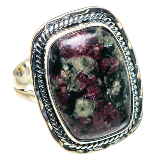 Russian Eudialyte Rings handcrafted by Ana Silver Co - RING92644
