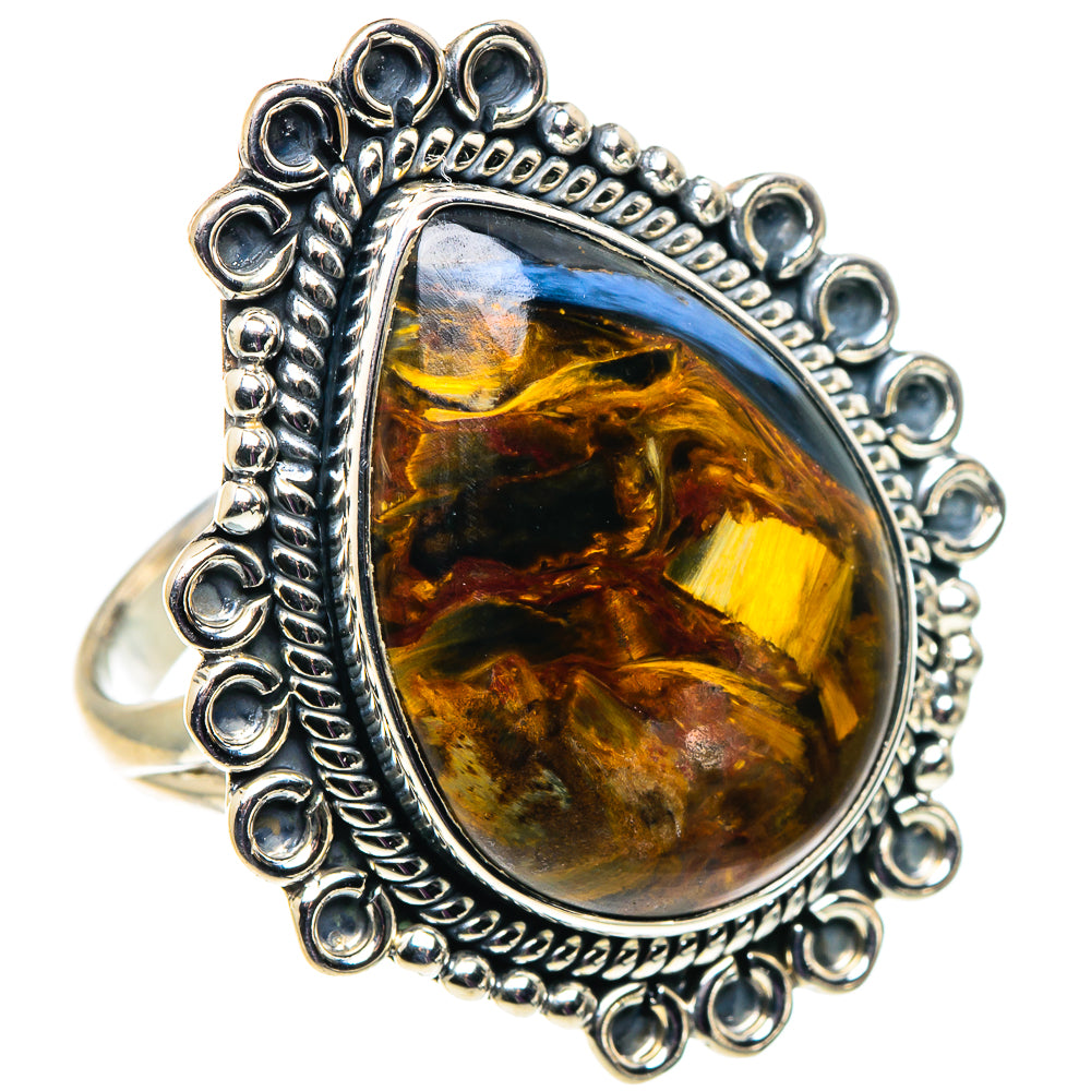 Golden Pietersite Rings handcrafted by Ana Silver Co - RING92669