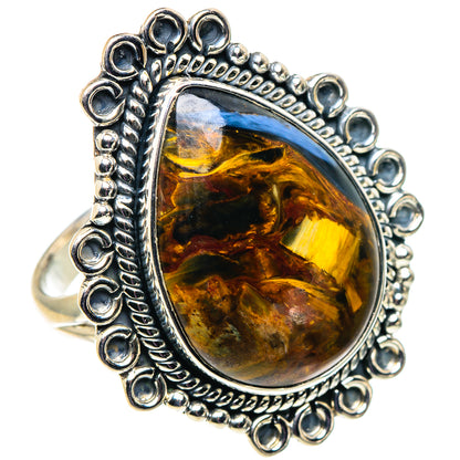 Golden Pietersite Rings handcrafted by Ana Silver Co - RING92669