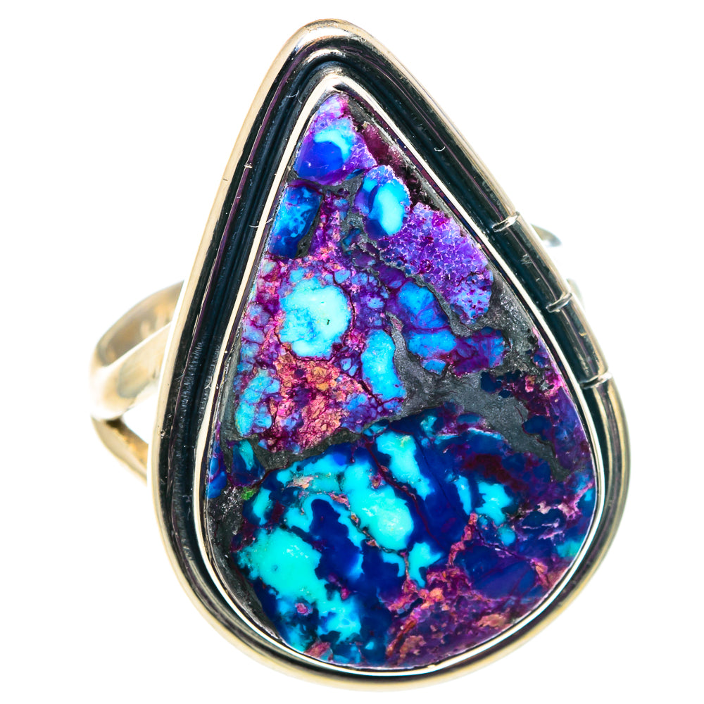 Purple Copper Composite Turquoise Rings handcrafted by Ana Silver Co - RING92684