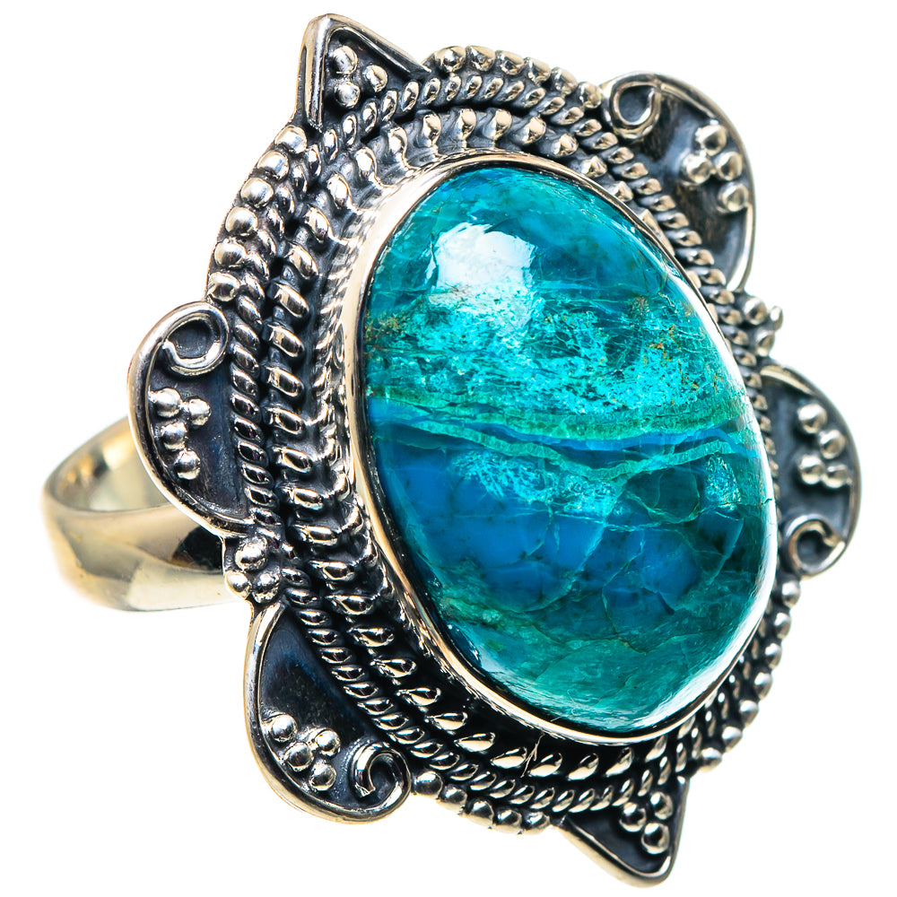 Chrysocolla Rings handcrafted by Ana Silver Co - RING92695