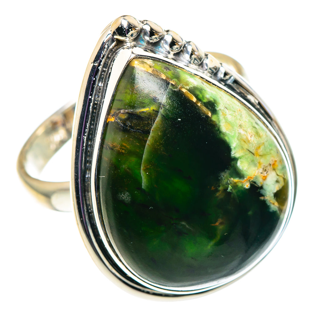Australian Green Opal Rings handcrafted by Ana Silver Co - RING92701