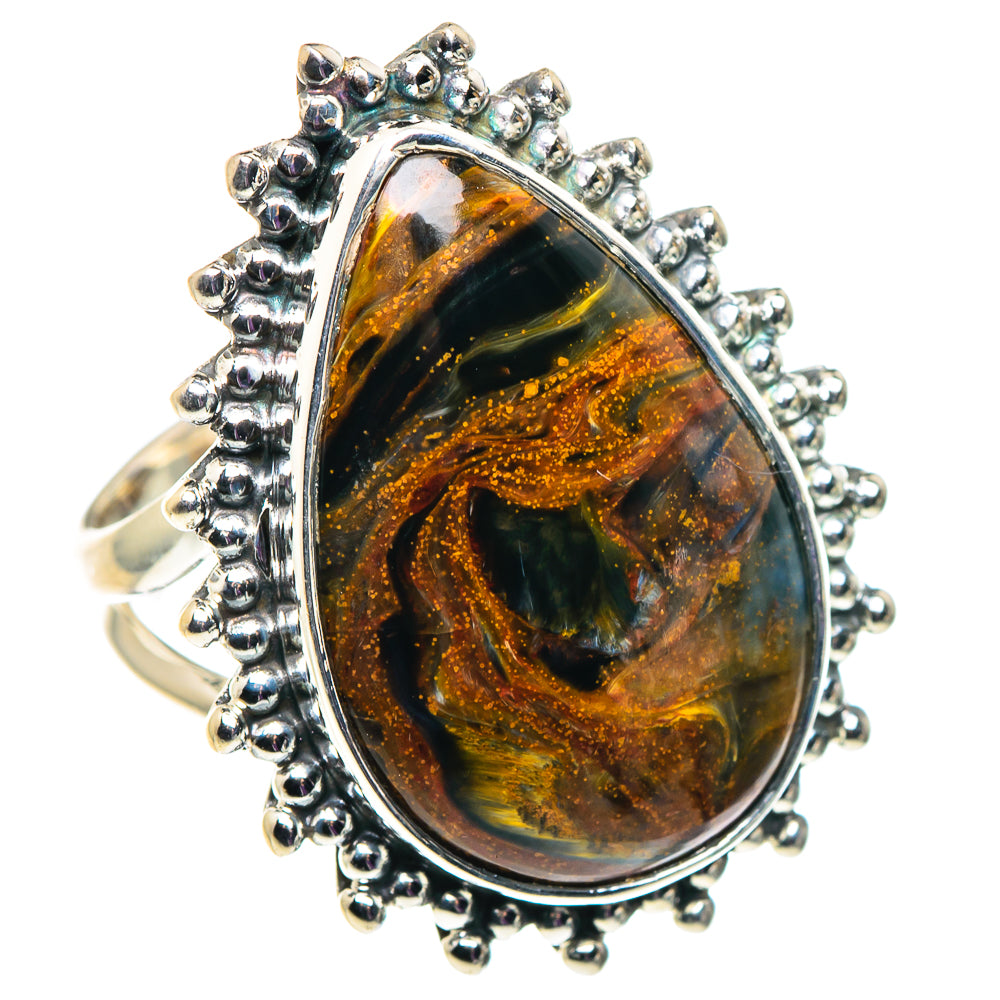 Golden Pietersite Rings handcrafted by Ana Silver Co - RING92705