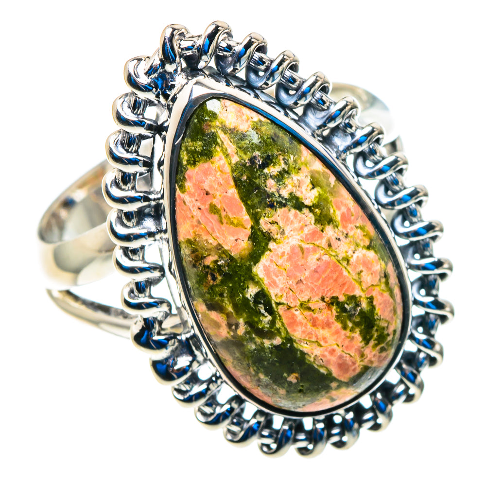 Unakite Rings handcrafted by Ana Silver Co - RING92742 - Photo 2