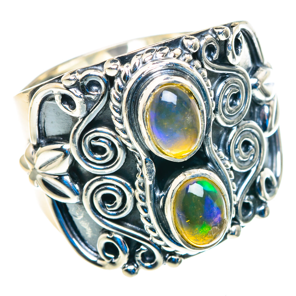 Ethiopian Opal Rings handcrafted by Ana Silver Co - RING92745